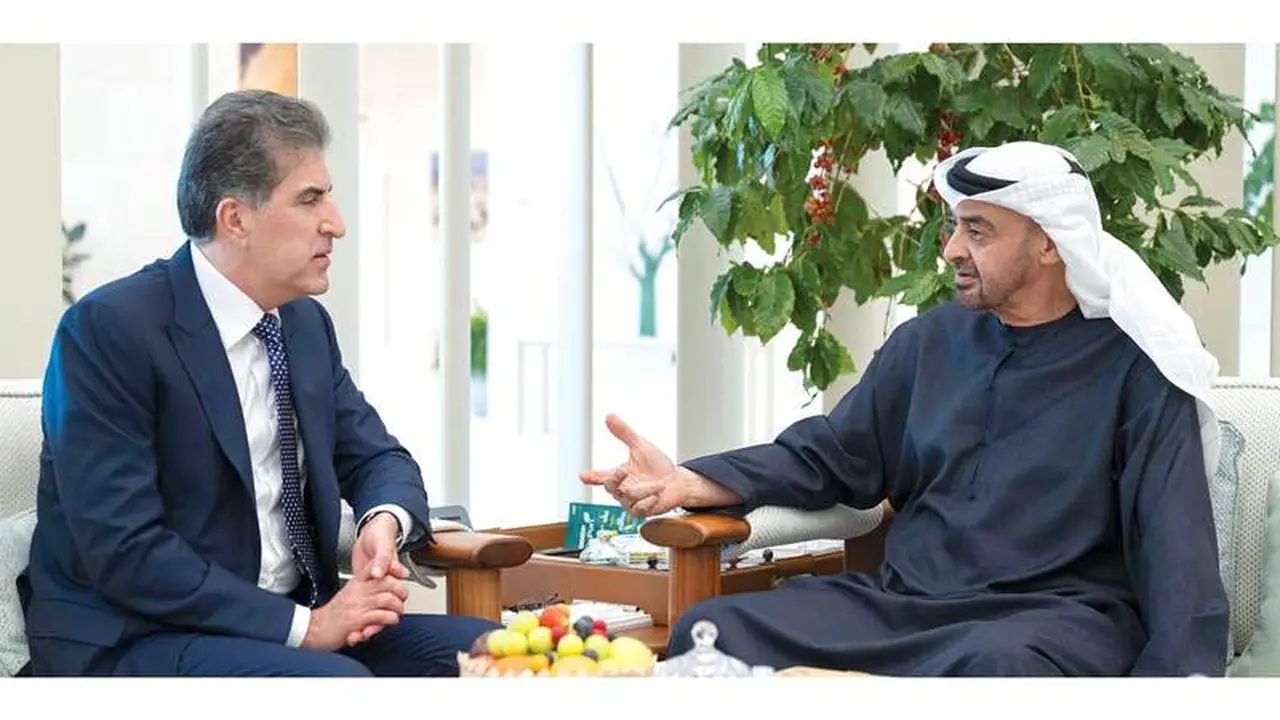 رئيس الدولة يبحث مع رئيس إقليم كردستان العراق التطورات الإقليمية الراهنة